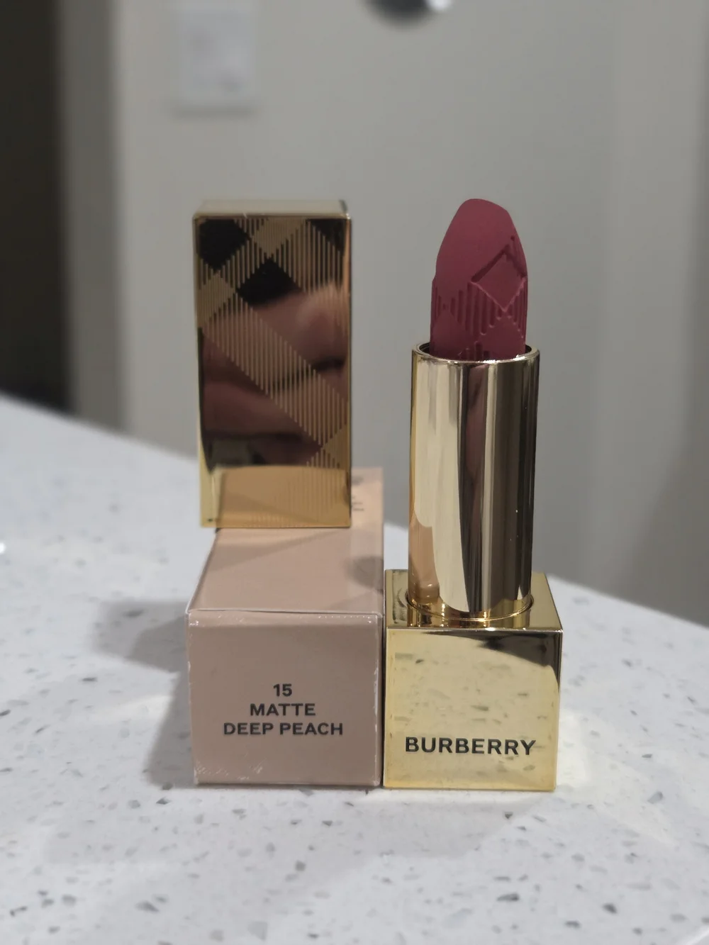 Burberry Kisses Matte Lipstick - Deep Peach (15) Rose-Peach Shade